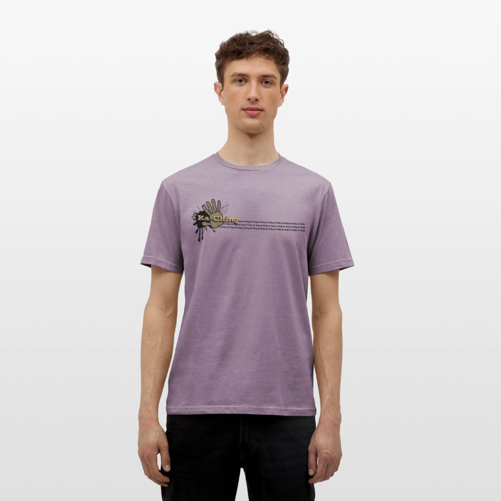 Ka-Ching T-Shirt Ching Gold Logo CHGD-T-02w - purple-grey 