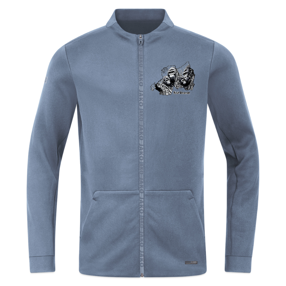 Made in Rwanda unisex Zipped Hoodie JAKO Pro Casual Jacket - steel blue