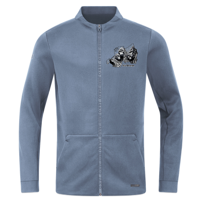Made in Rwanda unisex Zipped Hoodie JAKO Pro Casual Jacket - steel blue