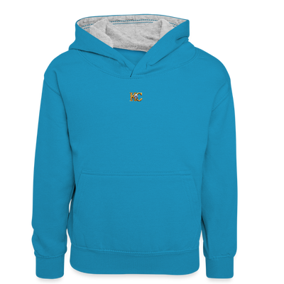Diamond Range Millenium Heist 2000 Hoodie limited edition - peacock blue/heather grey
