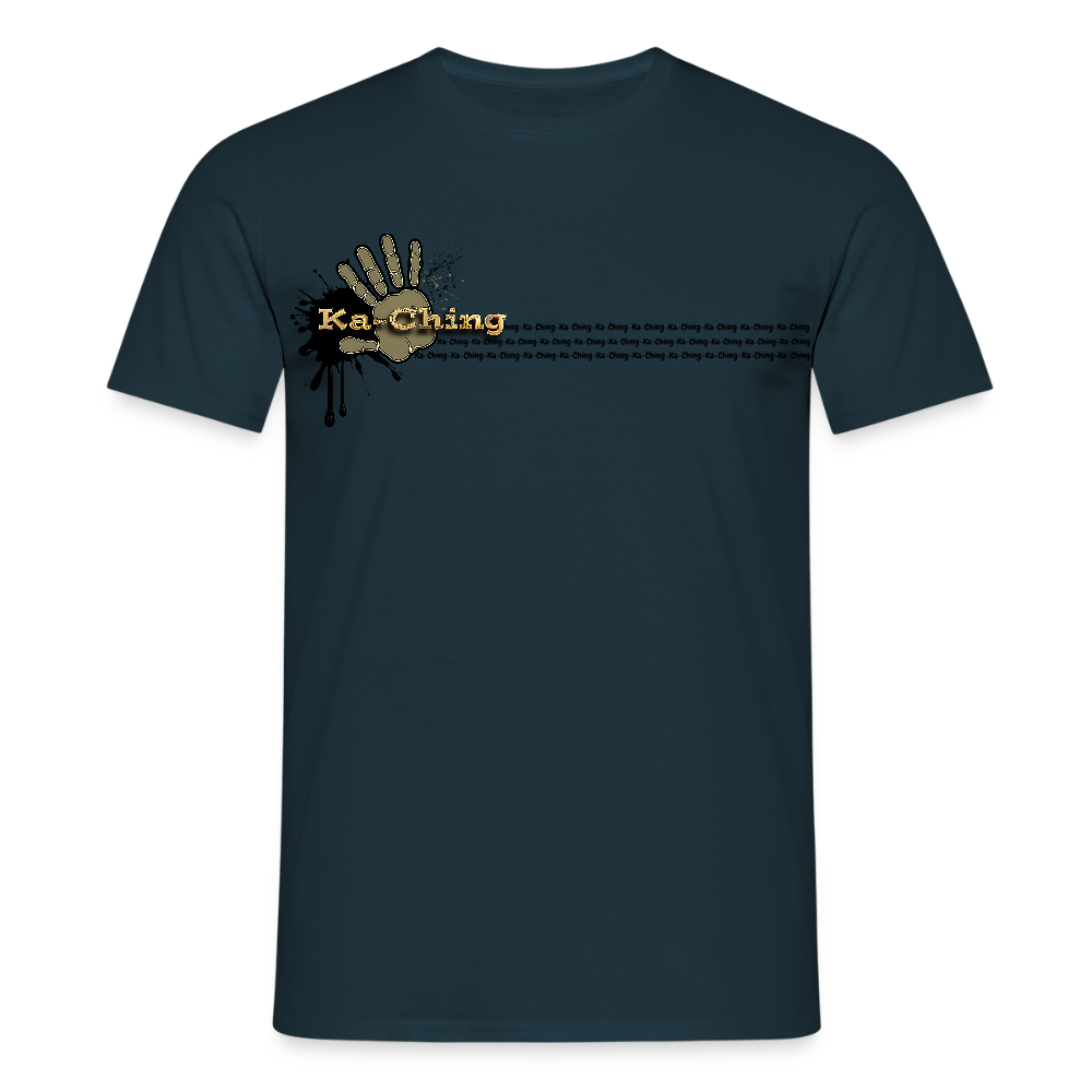 Ka-Ching T-Shirt Ching Gold Logo CHGD-T-02w - navy