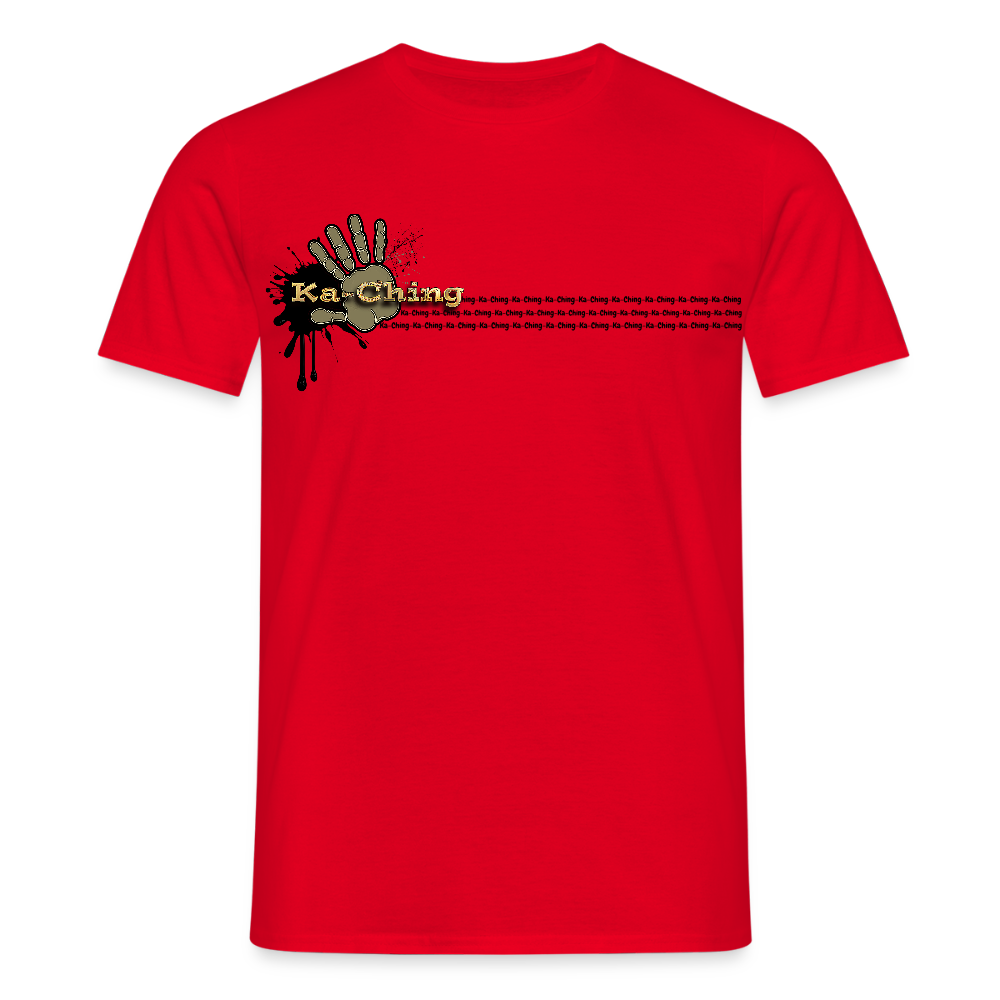 Ka-Ching T-Shirt Ching Gold Logo CHGD-T-02w - red