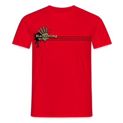 Ka-Ching T-Shirt Ching Gold Logo CHGD-T-02w - red
