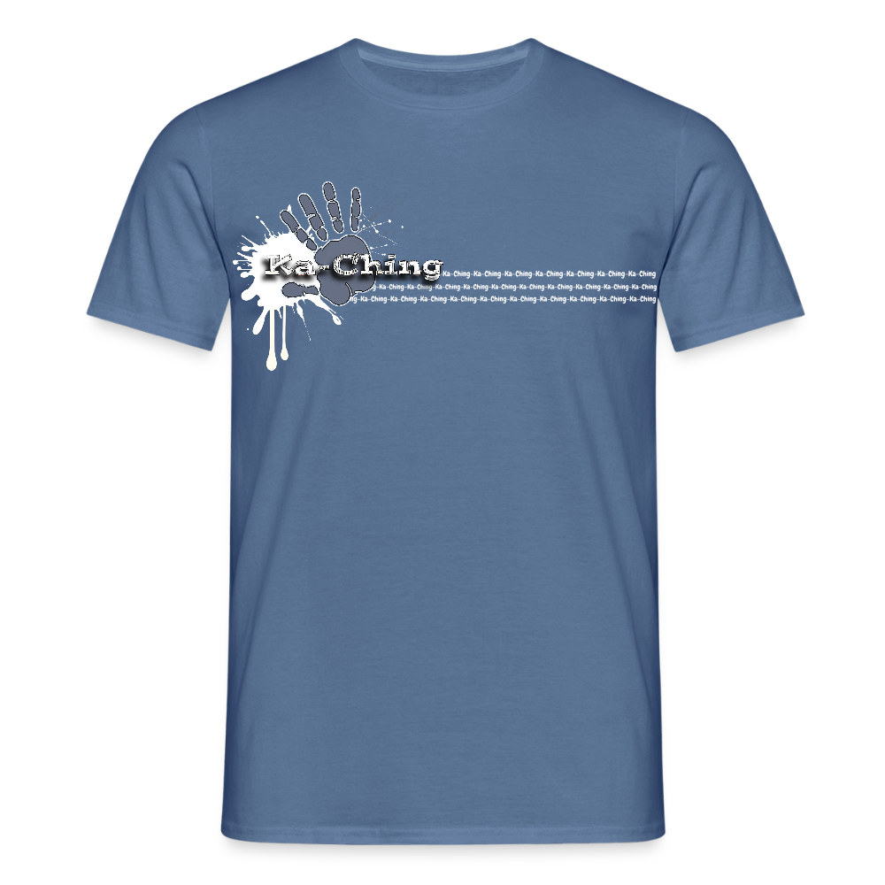 Unisex T-Shirt Ching Silver Logo WH/Dark CHSLR-T-03d - dove blue 