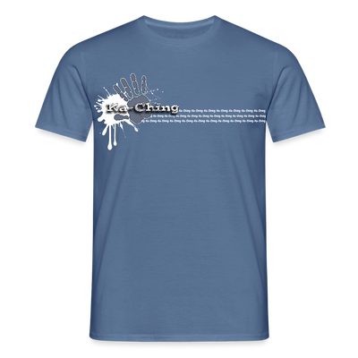 Unisex T-Shirt Ching Silver Logo WH/Dark CHSLR-T-03d - dove blue 