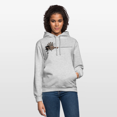 Ka-Ching Unisex Hoodie Ching Bronze logo - light heather grey