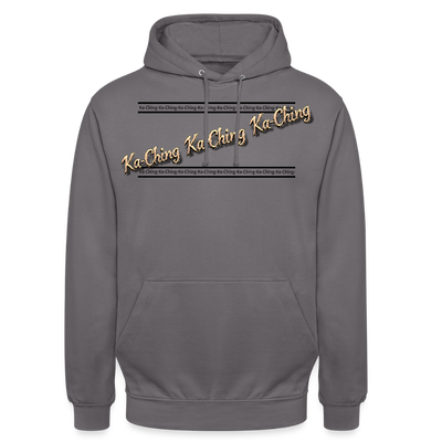 Ka-Ching Unisex Hoodie design 2 - elephant grey