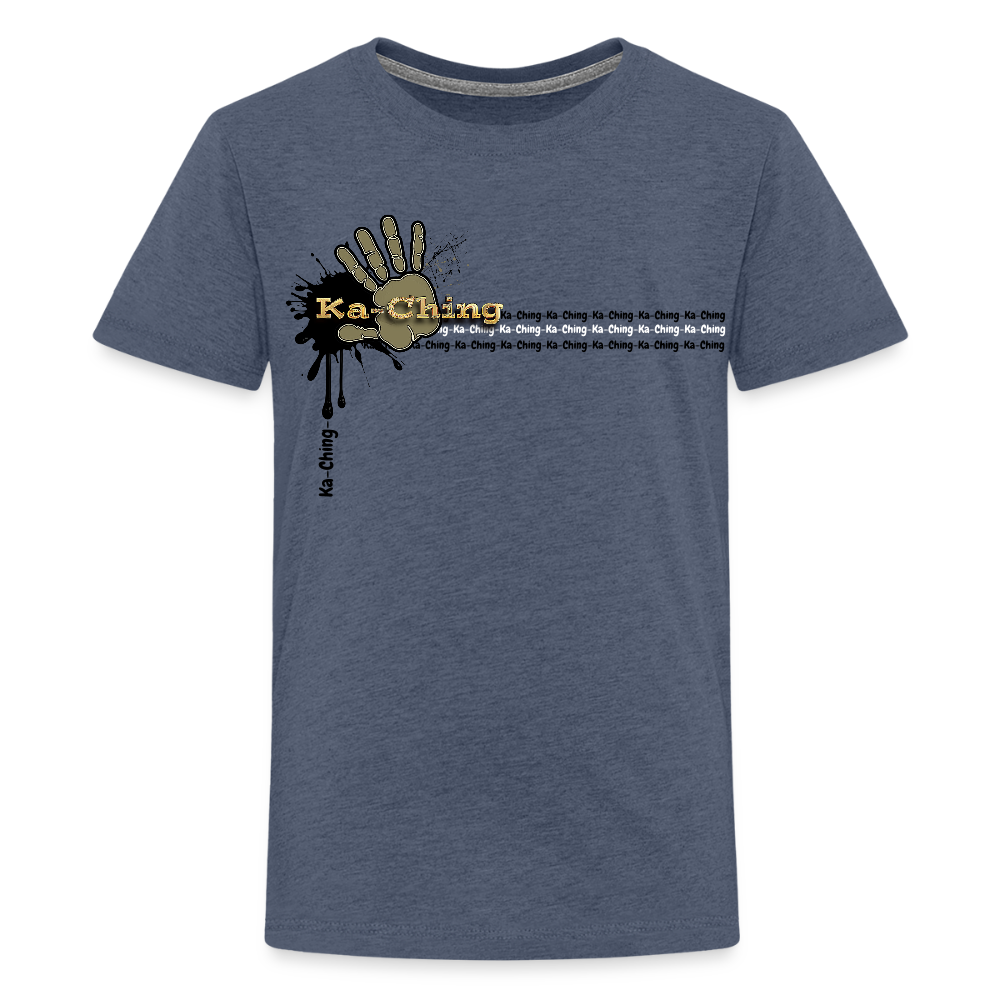 Unisex T-Shirt Ching Gold Logo - heather blue