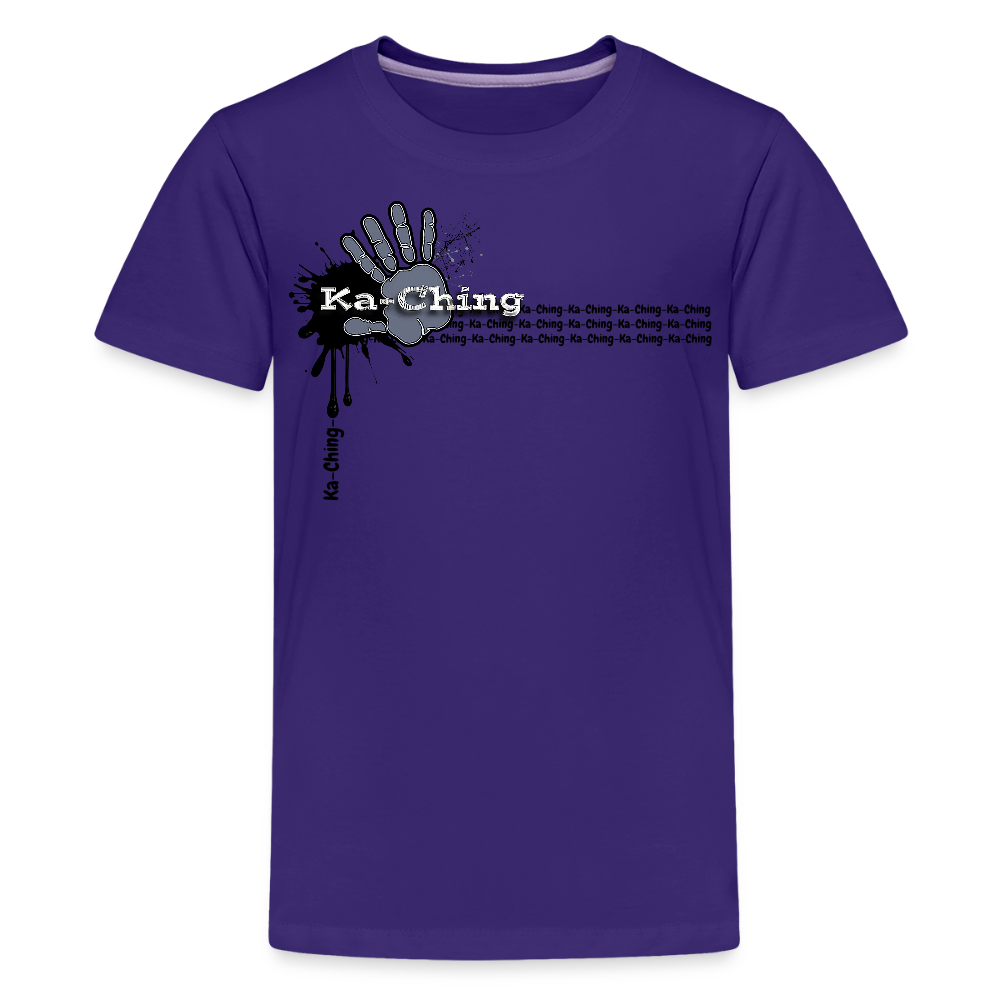 Unisex T-Shirt Ching Silver Logo - purple