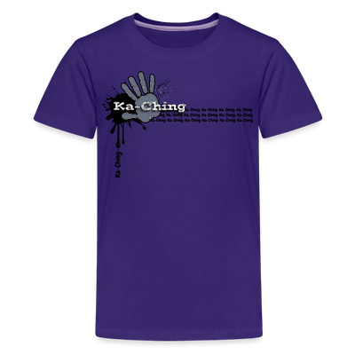 Unisex T-Shirt Ching Silver Logo - purple