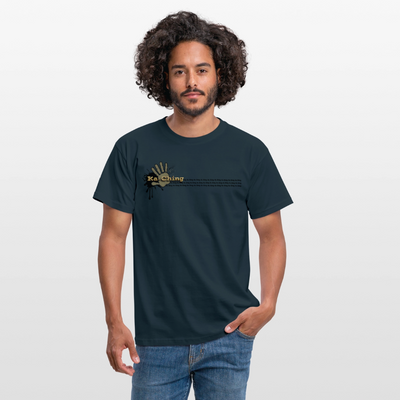 Ka-Ching T-Shirt Ching Gold Logo CHGD-T-02w - navy