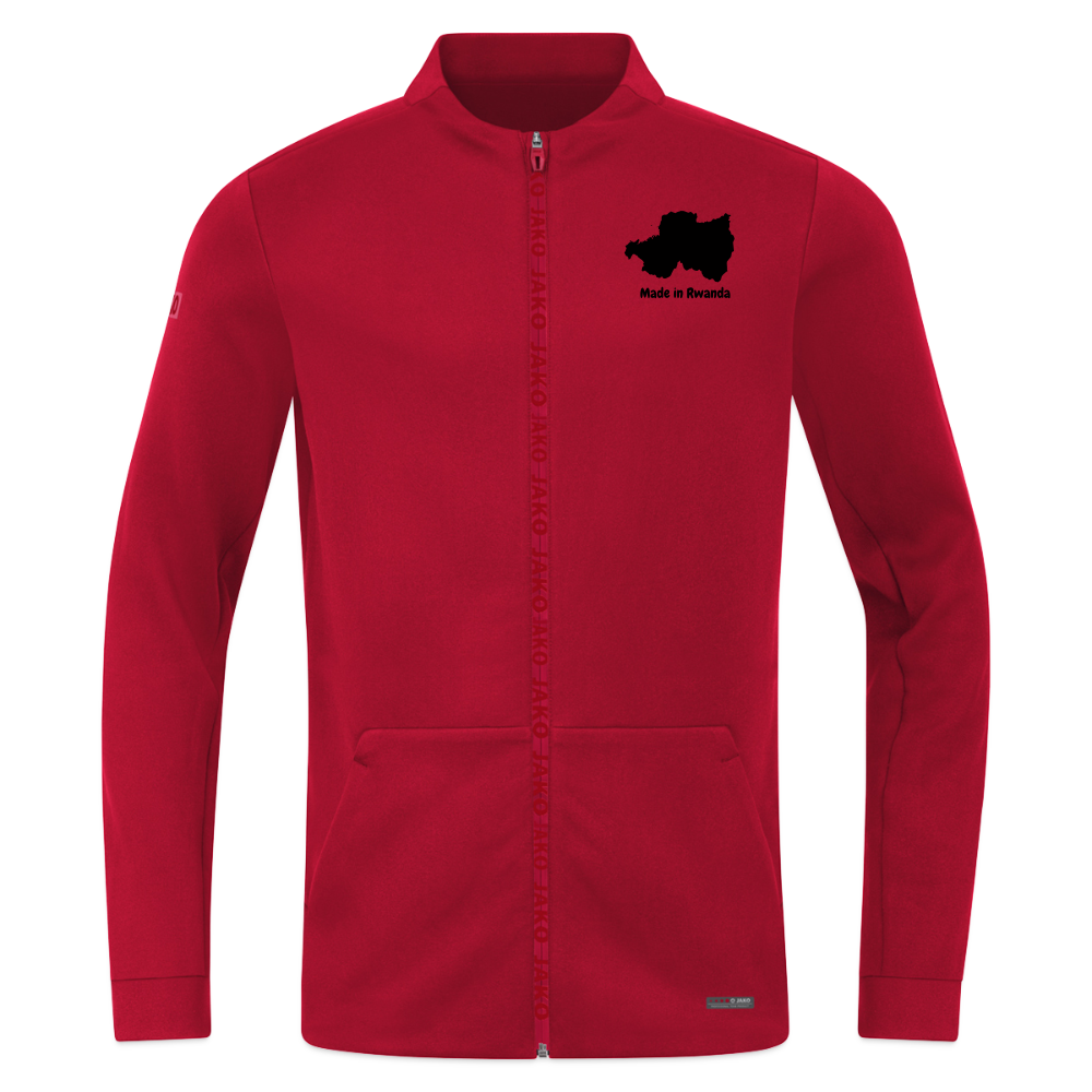 Made in Rwanda unisex Zipped Hoodie JAKO Pro Casual Jacket - dark red