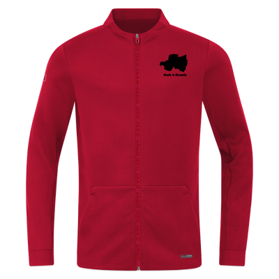Made in Rwanda unisex Zipped Hoodie JAKO Pro Casual Jacket - dark red