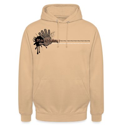 Ka-Ching Unisex Hoodie Ching Bronze logo - peach