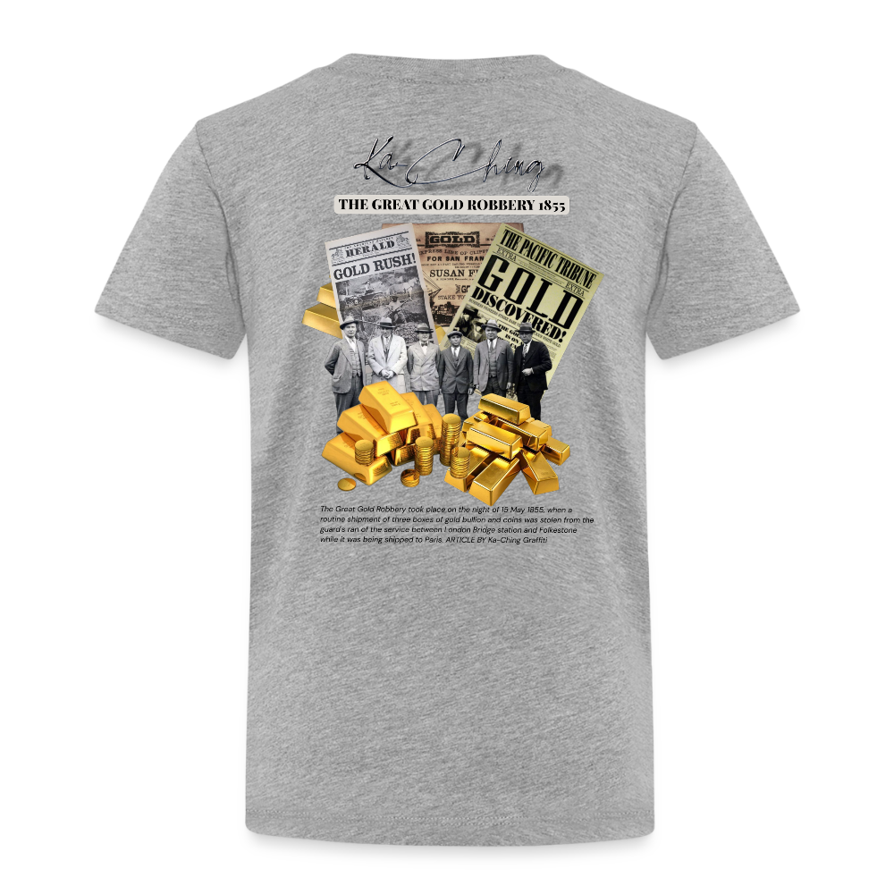 Gold Range The Great Robɓery 1855 Tee limited edition - heather grey