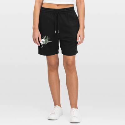 Ka-ching Unisex Jogging Shorts Ching Silver on black - black