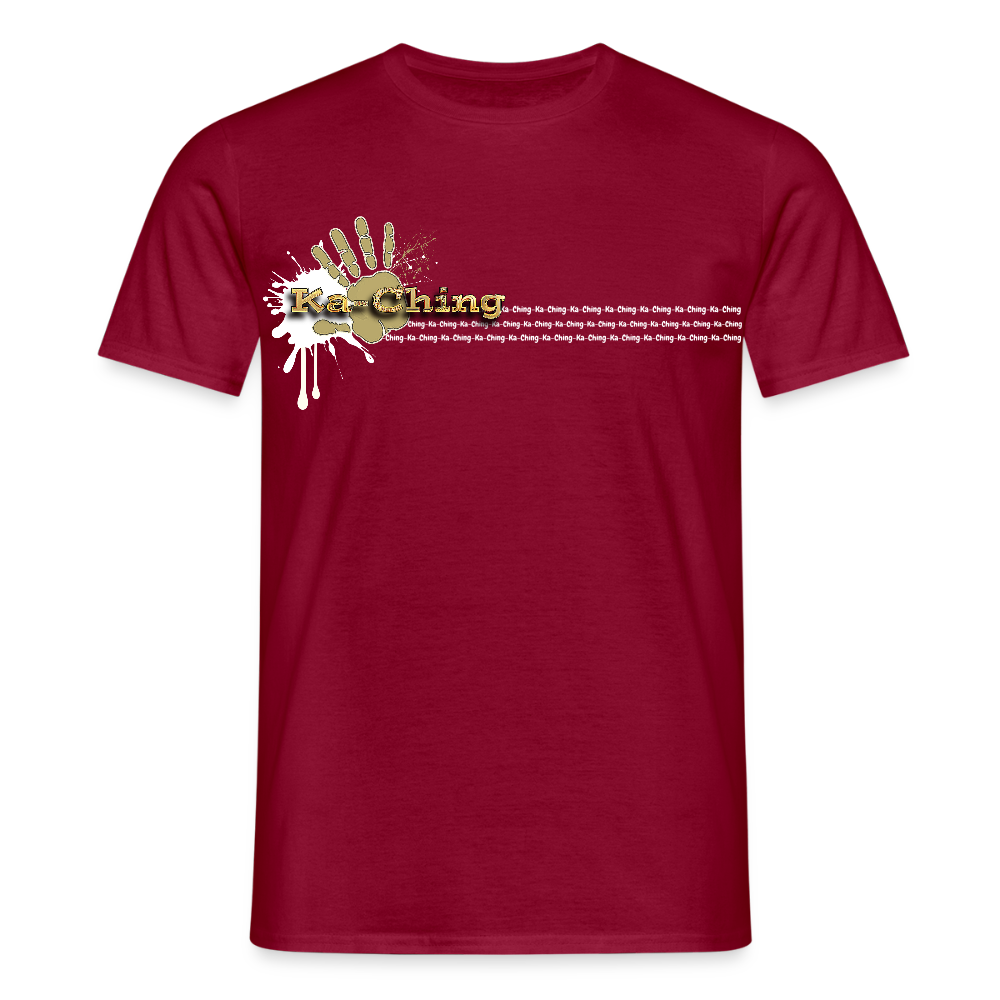 Unisex T-Shirt Ching Gold Logo WH/Dark CHGD-T-02d - brick red