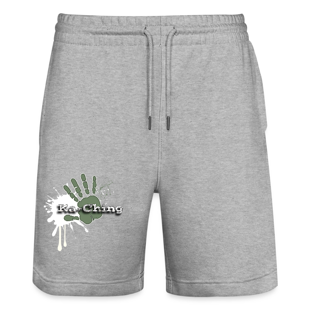 Ka-ching Unisex Jogging Shorts Ching Silver on black - heather grey