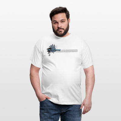 Unisex T-Shirt Ching Blue Logo CHBL-T-05w - white