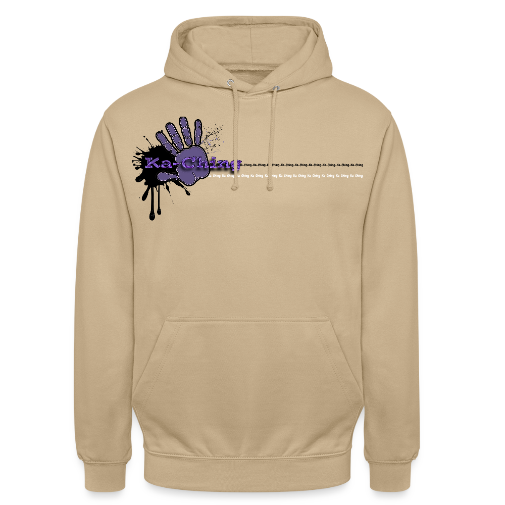 Unisex Hoodie Ching Purple logo - beige