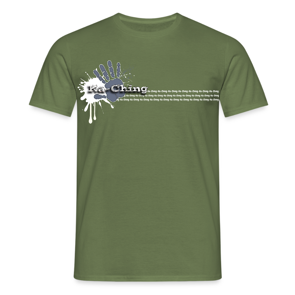 Unisex T-Shirt Ching Silver Logo WH/Dark CHSLR-T-03d - military green