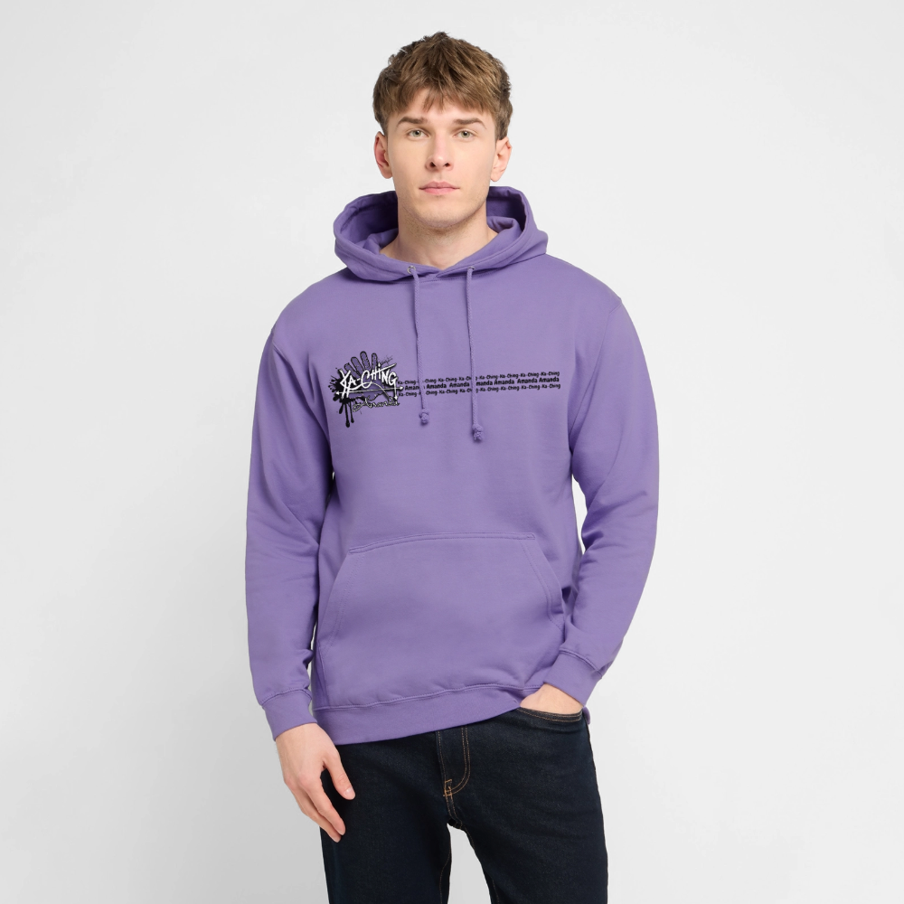 Ka-Ching Unisex Hoodie Ching Purple logo - lavender