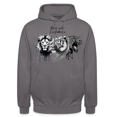 Ka-Ching Raw with confidence Unisex Hoodie - elephant grey