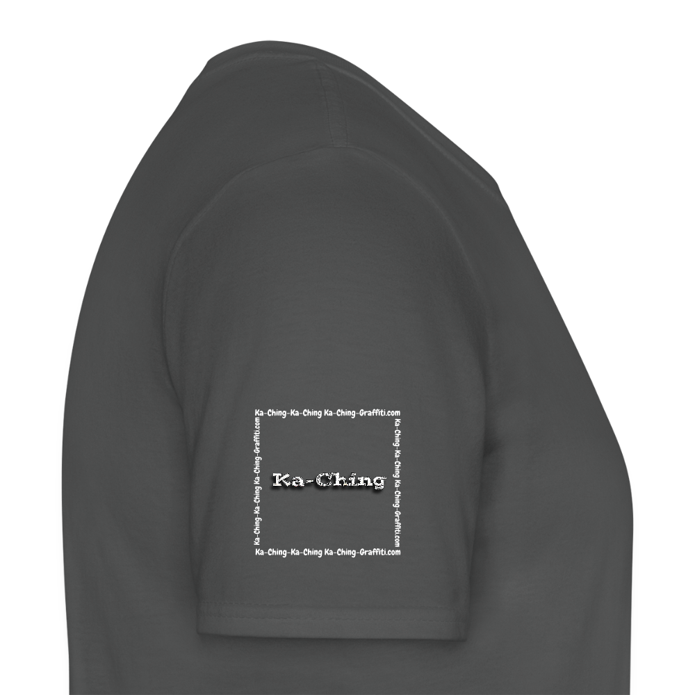 Unisex T-Shirt Ching Silver Logo WH/Dark CHSLR-T-03d - charcoal grey