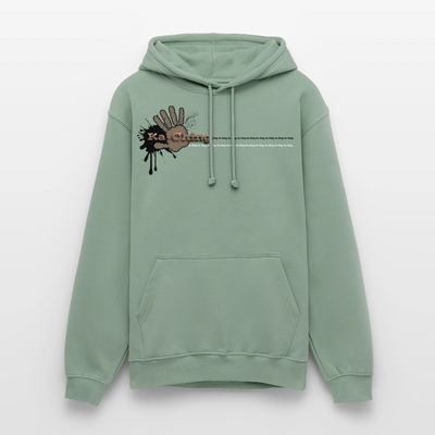 Unisex Hoodie Ching Bronze logo - steel green