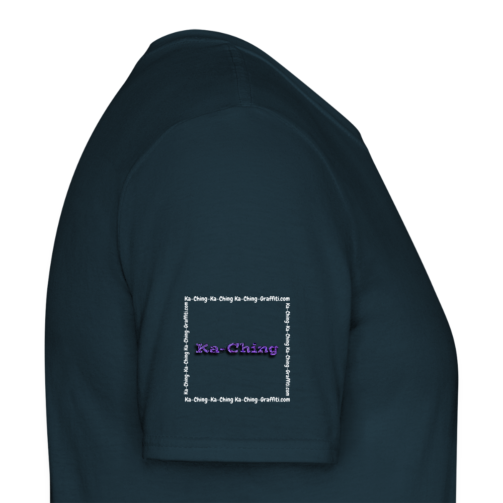 Unisex T-Shirt Ching Purple Logo WH/Dark CHPU-T-06d - navy