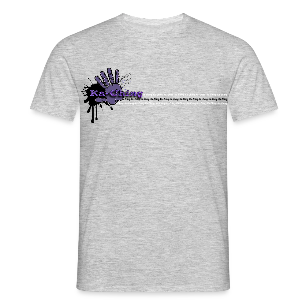 Unisex T-Shirt Ching Purple Logo CHPU-T-06c - heather grey