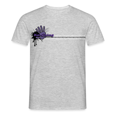 Unisex T-Shirt Ching Purple Logo CHPU-T-06c - heather grey