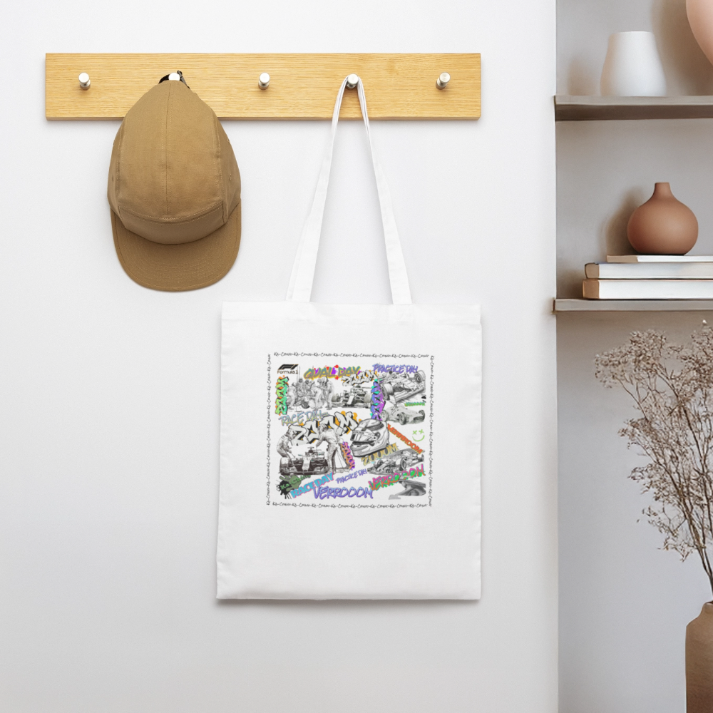 Graffiti F1Tote Bag - white
