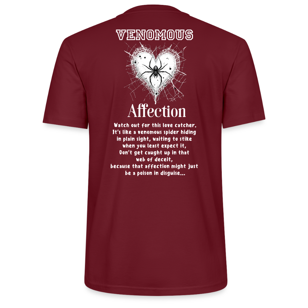 Spiders heart web Tee - burgundy