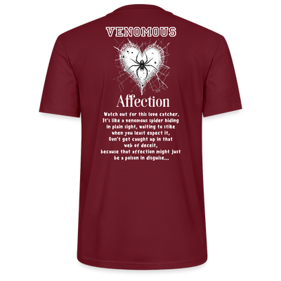 Spiders heart web Tee - burgundy