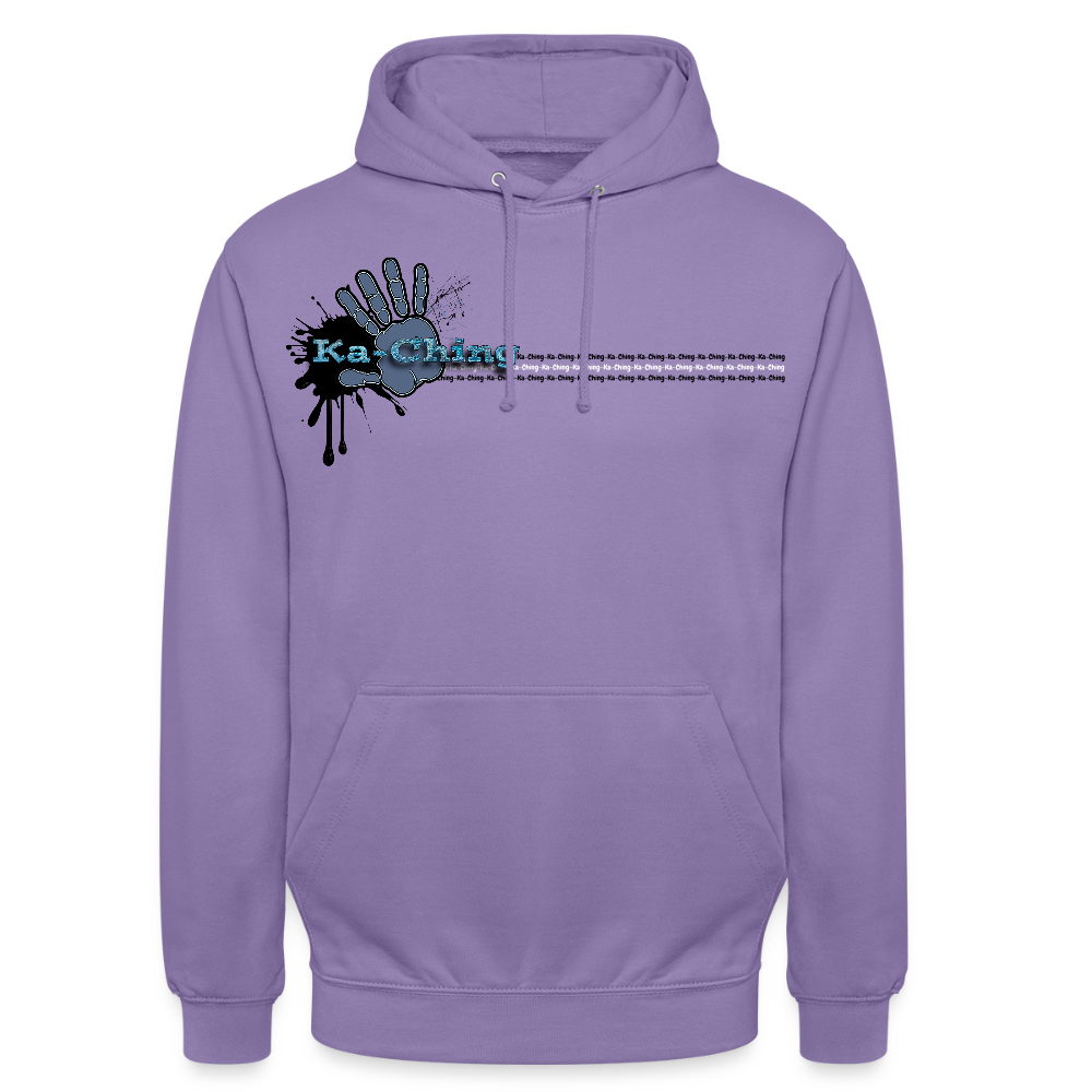 Ka-Ching Unisex Hoodie Ching Blue logo - lavender