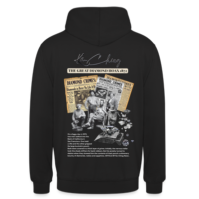 Diamond Range Unisex Hoodie limited editions design 2 - black