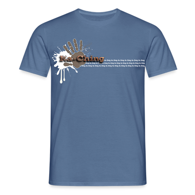 Unisex T-Shirt Ching Bronze Logo WH/Dark CHBR-T-04d - dove blue 