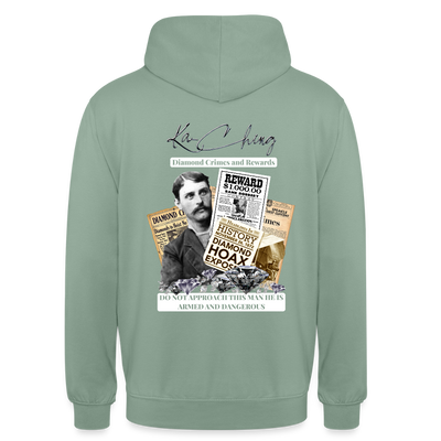 diamond range limited edition Hoodie  design 3 - steel green