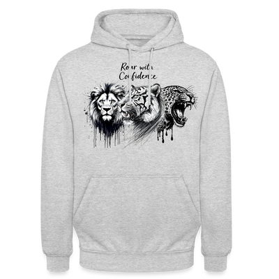Ka-Ching Raw with confidence Unisex Hoodie - light heather grey