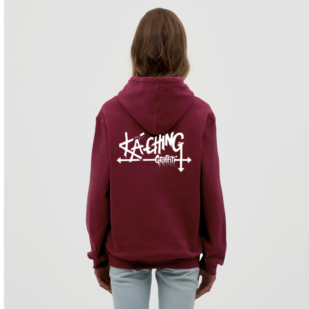 Minimal Range Unisex Hoodie limited Ka-Ching ⁶design - bordeaux