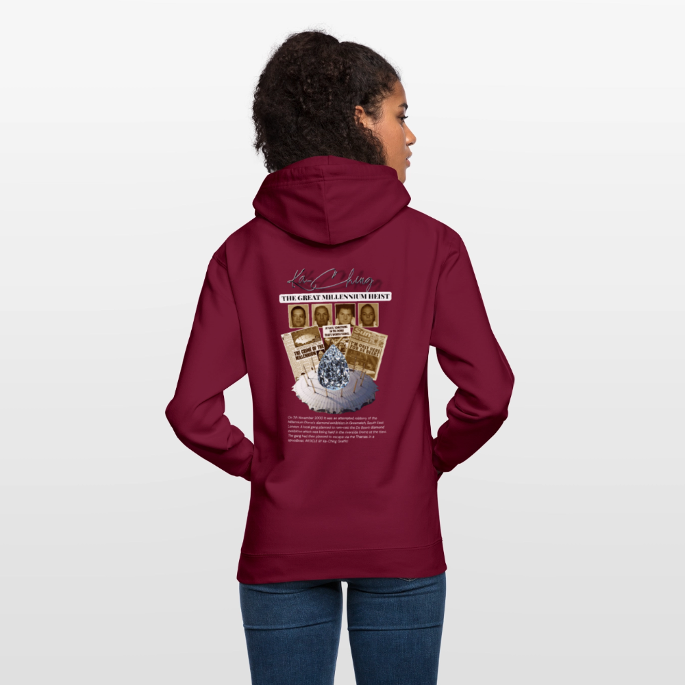 Diamond Range Unisex Hoodie limited editions design 1 - bordeaux