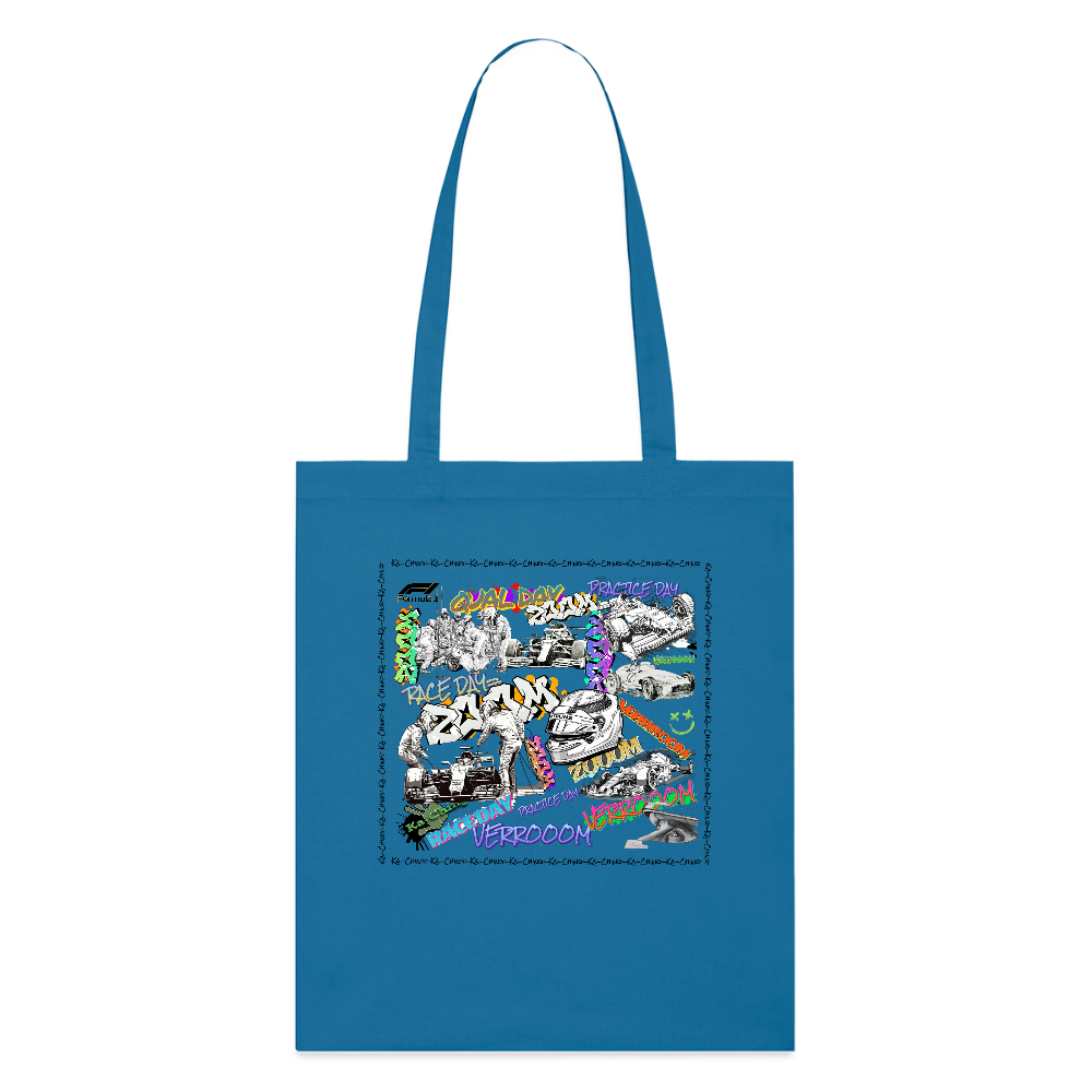 Graffiti F1Tote Bag - royal blue