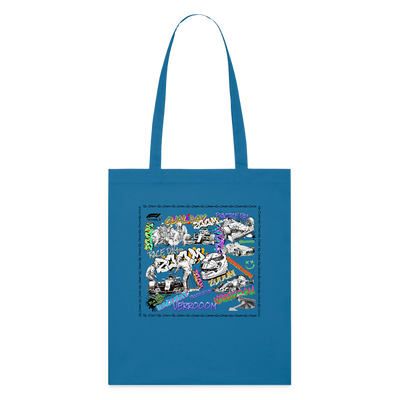 Graffiti F1Tote Bag - royal blue