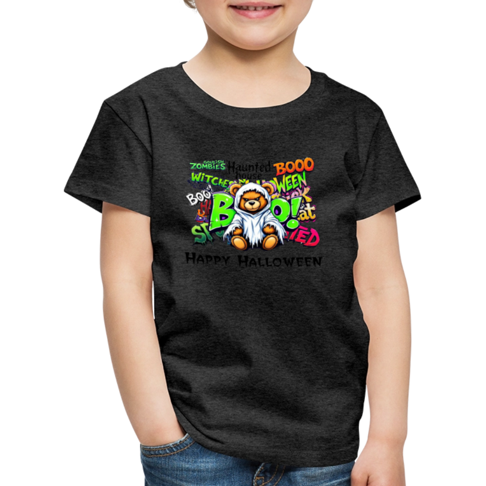 Teddie Ghost boo Tee - charcoal grey