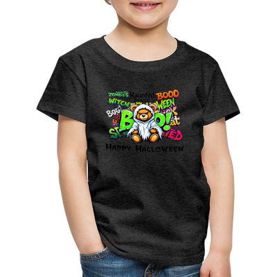 Teddie Ghost boo Tee - charcoal grey