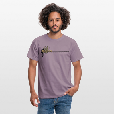 Ka-Ching T-Shirt Ching Gold Logo CHGD-T-02w - purple-grey 