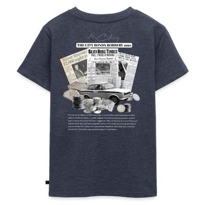 Silver Range City Bonds Robɓery 1990 Tee limited edition - heather denim