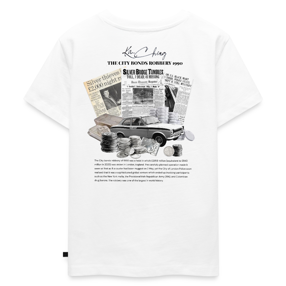 Silver Range City Bonds Robɓery 1990 Tee limited edition - white