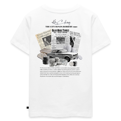 Silver Range City Bonds Robɓery 1990 Tee limited edition - white